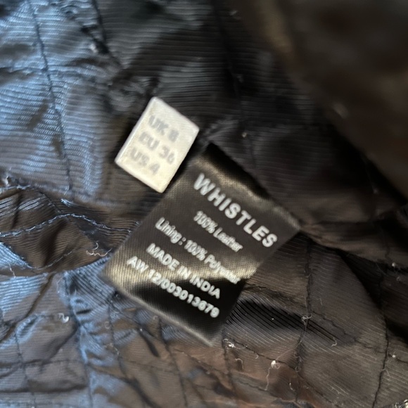 Whistles Black Leather Jacket - Picture 3 of 10